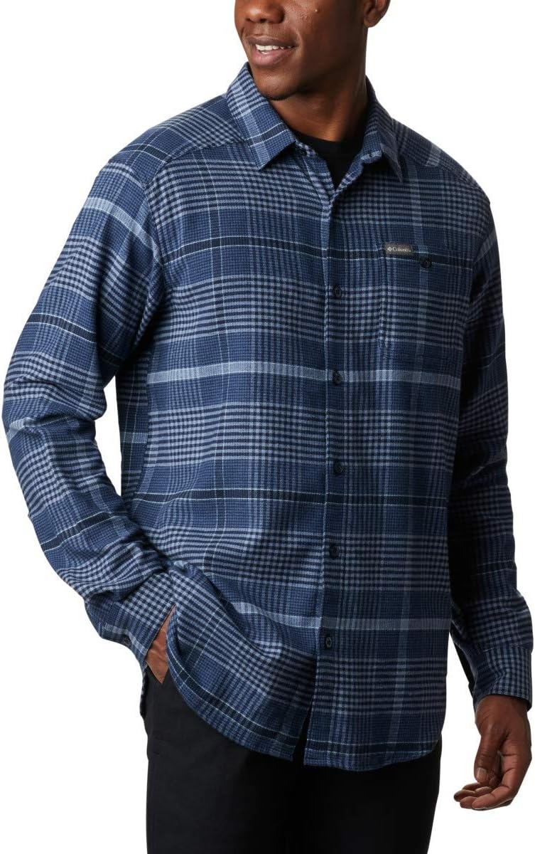 image:imageColumbia Mens Cornell Woods Flannel Long Sleeve ShirtNight Tide Ombre Plaid