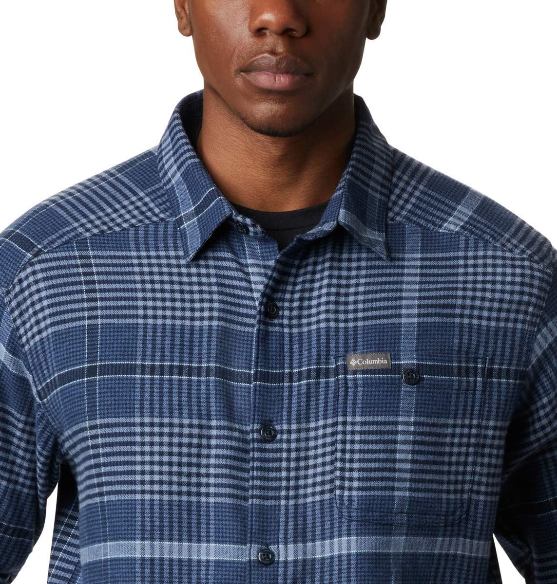 image:imageColumbia Mens Cornell Woods Flannel Long Sleeve ShirtNight Tide Ombre Plaid