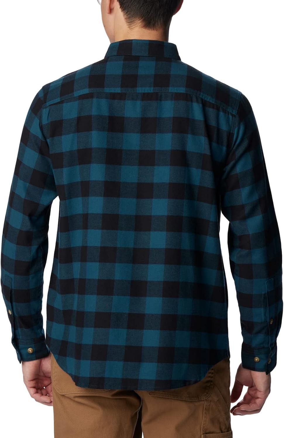 image:imageColumbia Mens Cornell Woods Flannel Long Sleeve ShirtNight Wave Buffalo Check