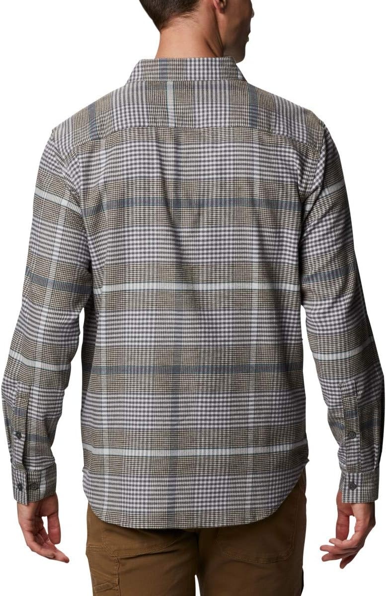 image:imageColumbia Mens Cornell Woods Flannel Long Sleeve ShirtNimbus Grey Ombre Plaid