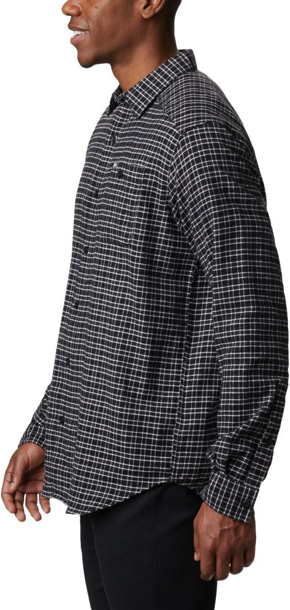 image:imageColumbia Mens Cornell Woods Flannel Long Sleeve ShirtNimbus Grey Plaid