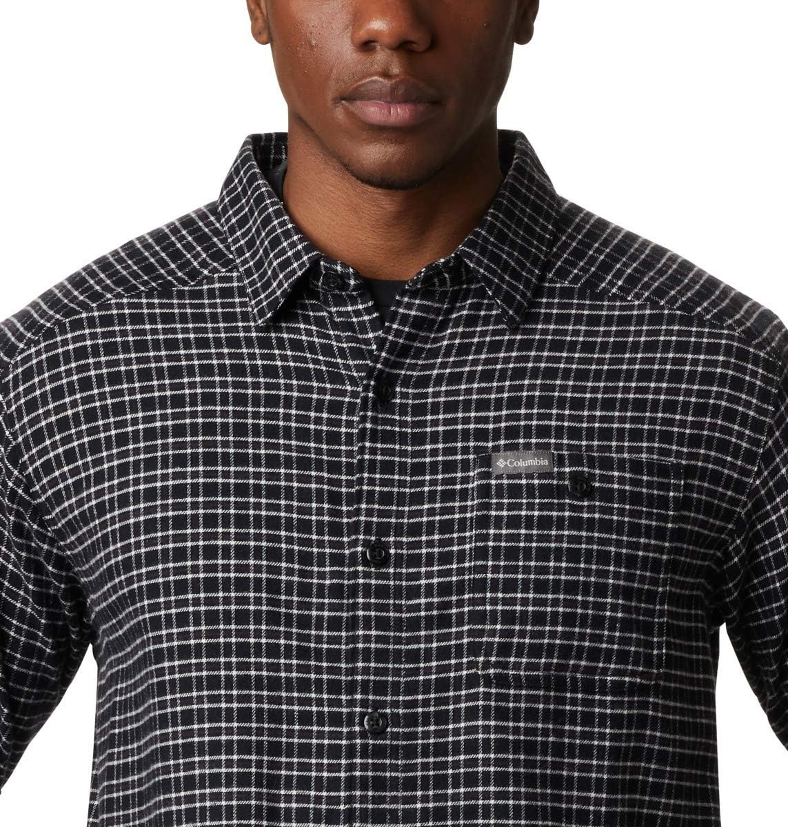 image:imageColumbia Mens Cornell Woods Flannel Long Sleeve ShirtNimbus Grey Plaid