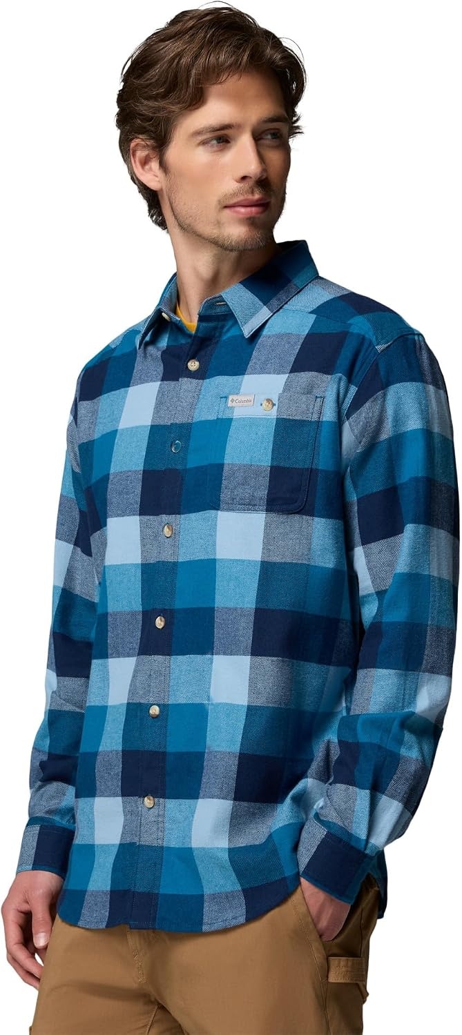 image:imageColumbia Mens Cornell Woods Flannel Long Sleeve ShirtPhoenix Blue Multi Buffalo