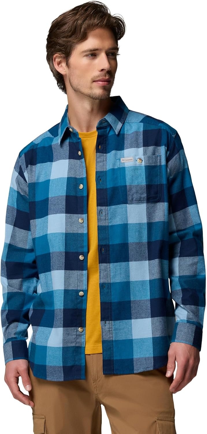image:imageColumbia Mens Cornell Woods Flannel Long Sleeve ShirtPhoenix Blue Multi Buffalo