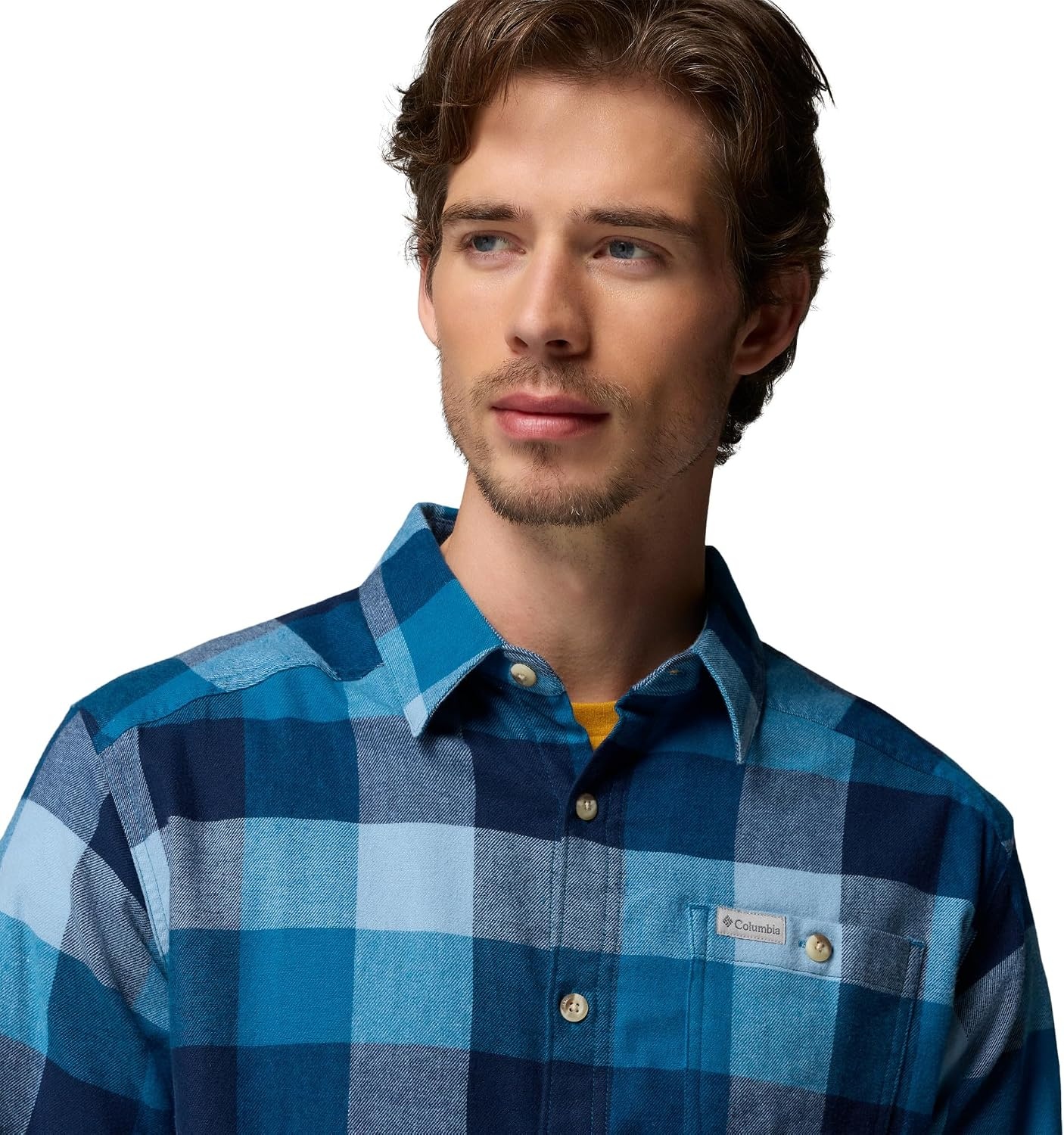 image:imageColumbia Mens Cornell Woods Flannel Long Sleeve ShirtPhoenix Blue Multi Buffalo