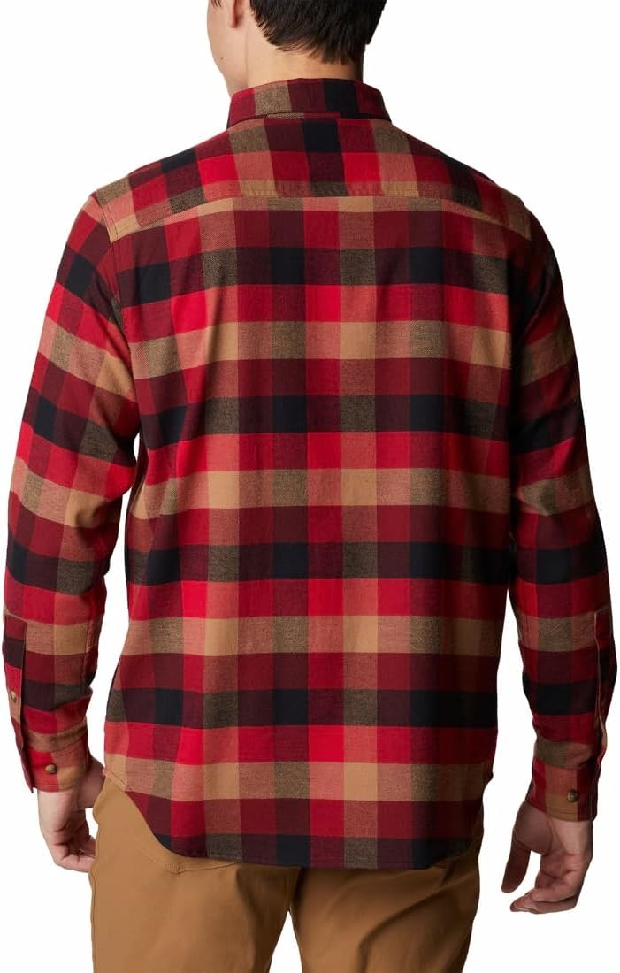 image:imageColumbia Mens Cornell Woods Flannel Long Sleeve ShirtRed Jasper Buffalo Check