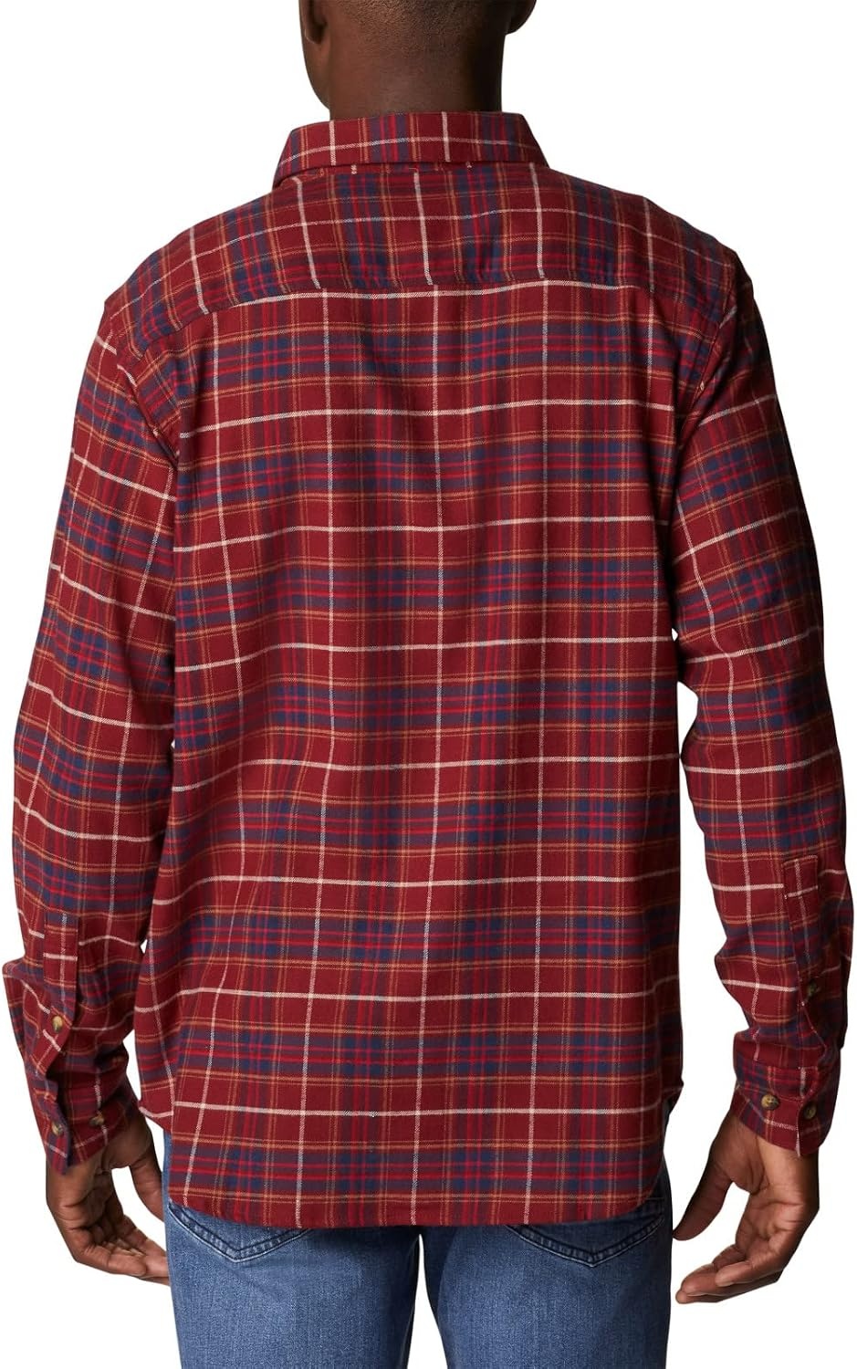 image:imageColumbia Mens Cornell Woods Flannel Long Sleeve ShirtRed Jasper Multi Tartan