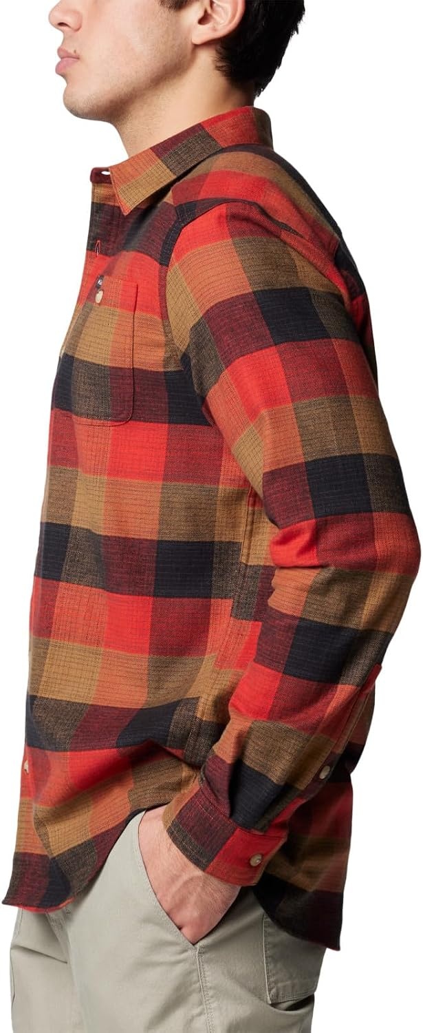 image:imageColumbia Mens Cornell Woods Flannel Long Sleeve ShirtSail Red Ombre Buffalo