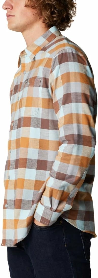 image:imageColumbia Mens Cornell Woods Flannel Long Sleeve ShirtSky Blue Multi Buffalo Check