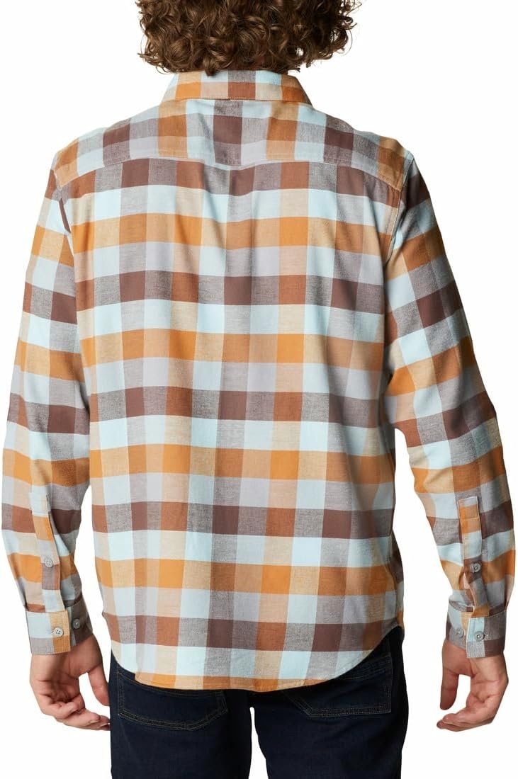 image:imageColumbia Mens Cornell Woods Flannel Long Sleeve ShirtSky Blue Multi Buffalo Check