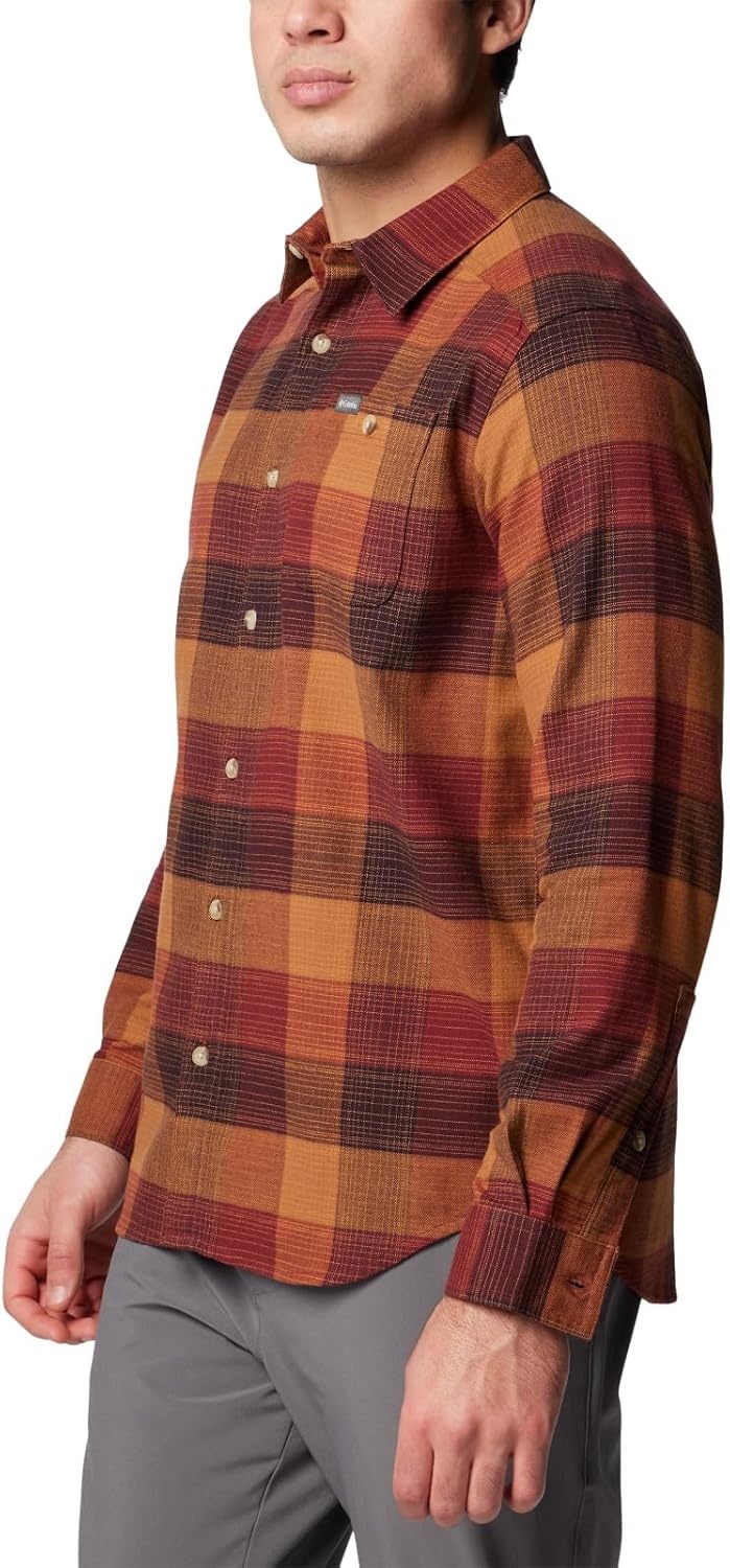 image:imageColumbia Mens Cornell Woods Flannel Long Sleeve ShirtSpice Ombre Buffalo