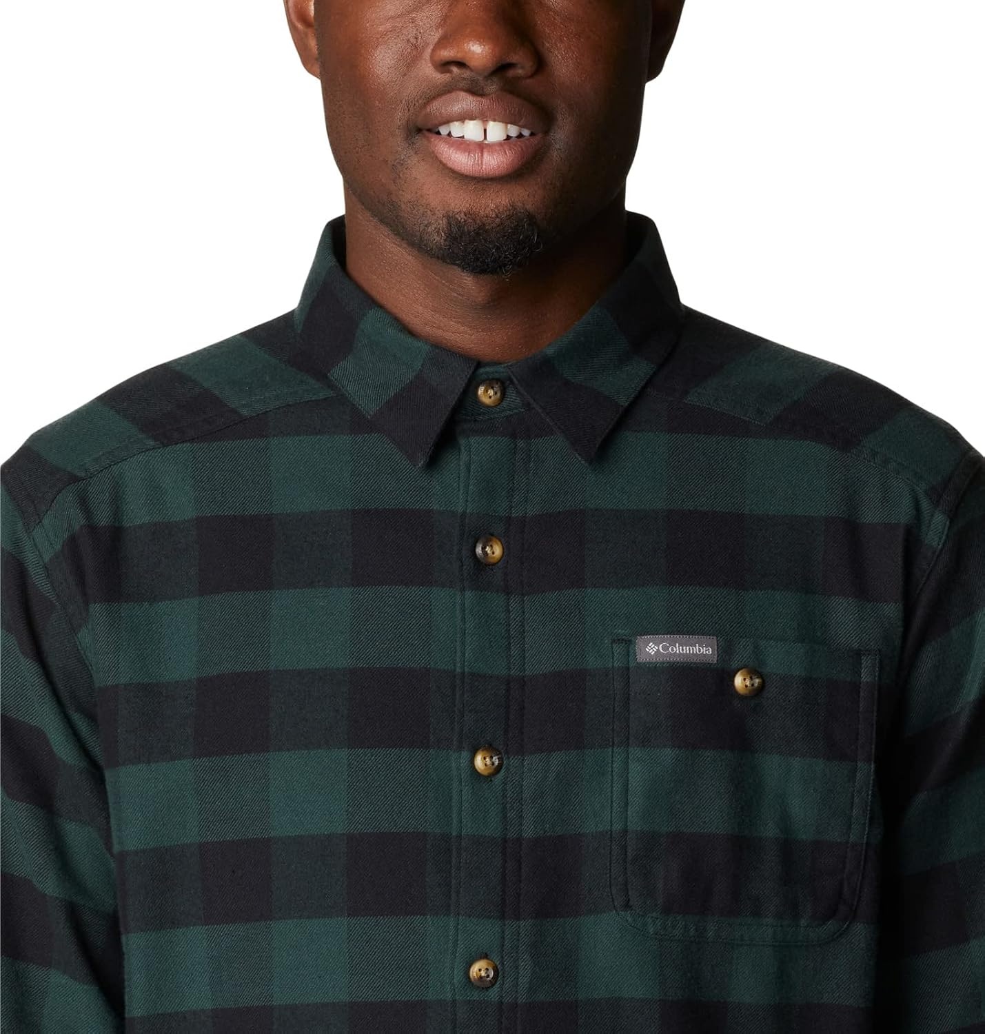 image:imageColumbia Mens Cornell Woods Flannel Long Sleeve ShirtSpruce Buffalo Check
