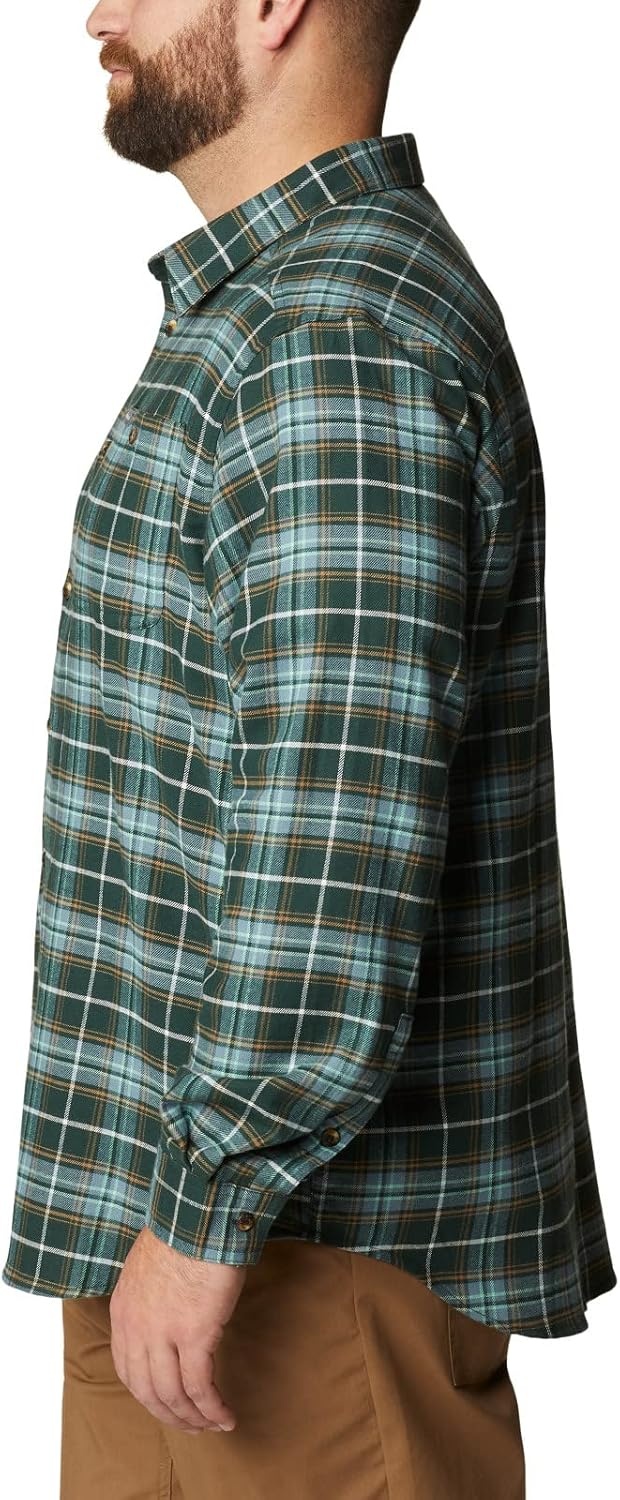 image:imageColumbia Mens Cornell Woods Flannel Long Sleeve ShirtSpruce Multi Tartan
