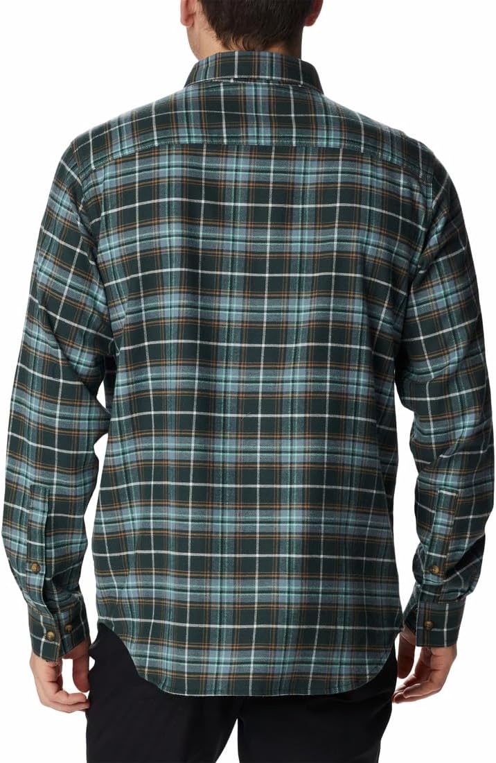 image:imageColumbia Mens Cornell Woods Flannel Long Sleeve ShirtSpruce Multi Tartan