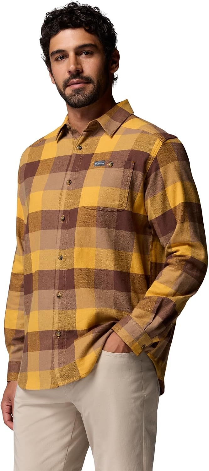 image:imageColumbia Mens Cornell Woods Flannel Long Sleeve ShirtSquash Multi Buffalo