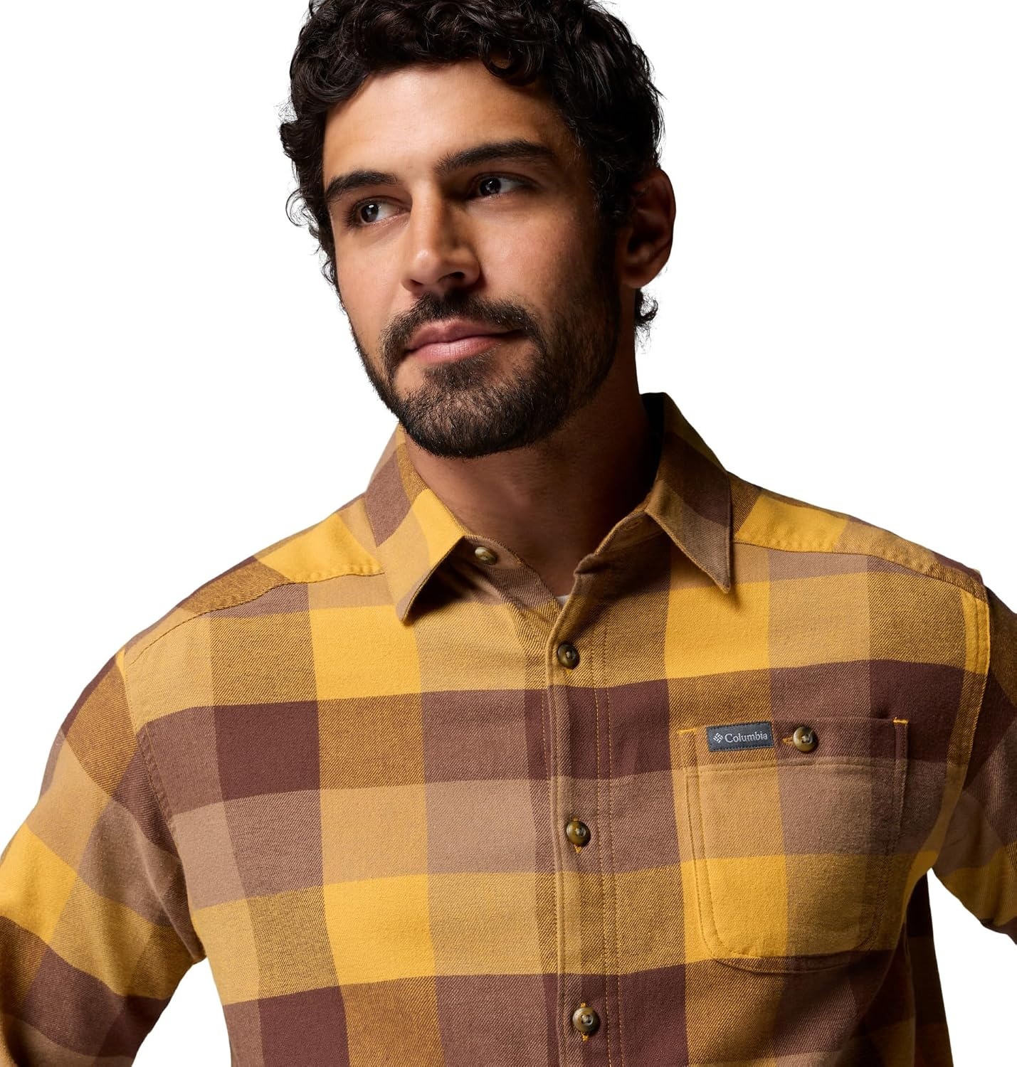 image:imageColumbia Mens Cornell Woods Flannel Long Sleeve ShirtSquash Multi Buffalo