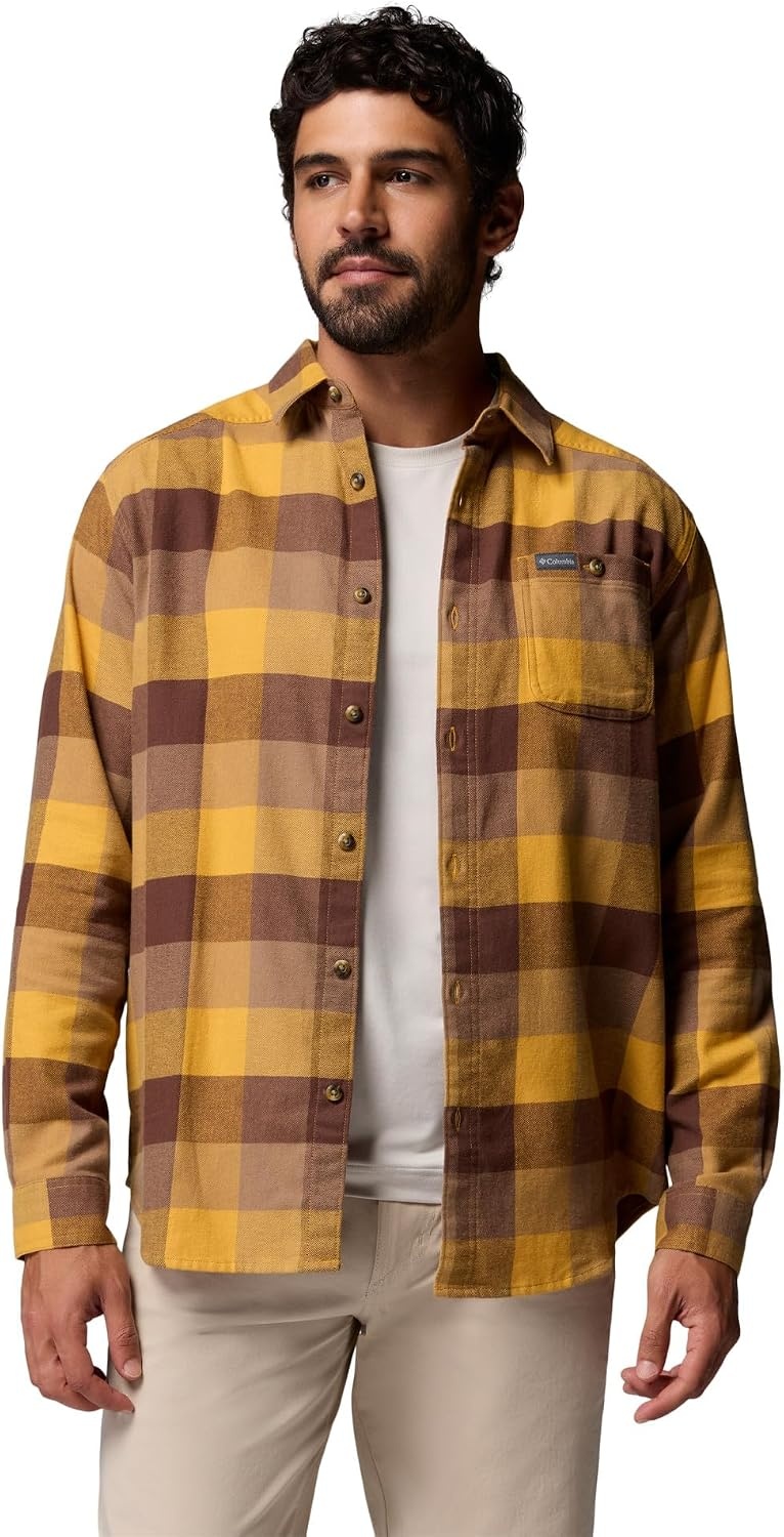 image:imageColumbia Mens Cornell Woods Flannel Long Sleeve ShirtSquash Multi Buffalo