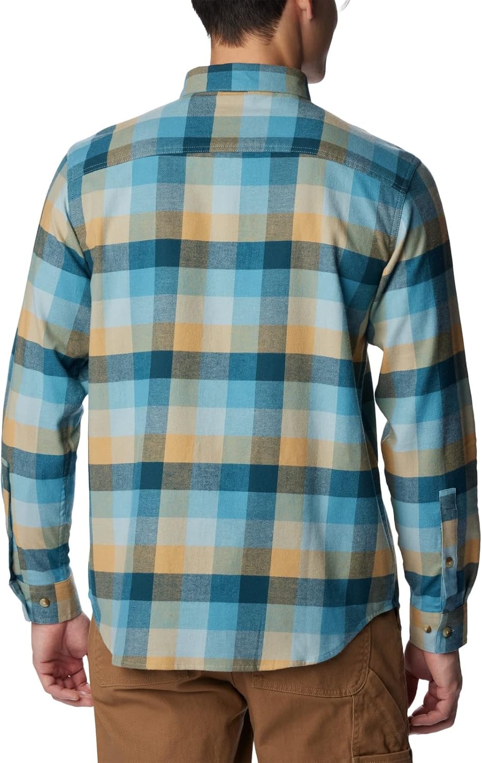 image:imageColumbia Mens Cornell Woods Flannel Long Sleeve ShirtStone Blue Buffalo Check