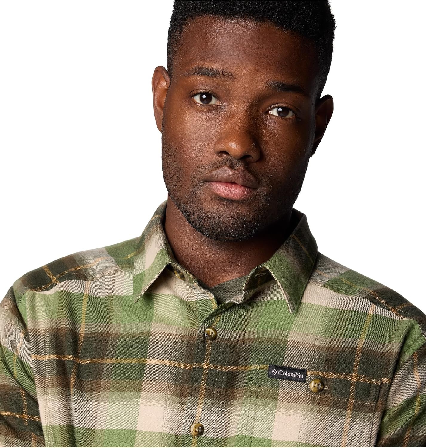 image:imageColumbia Mens Cornell Woods Flannel Long Sleeve ShirtStone Green Classic Multi Tartan