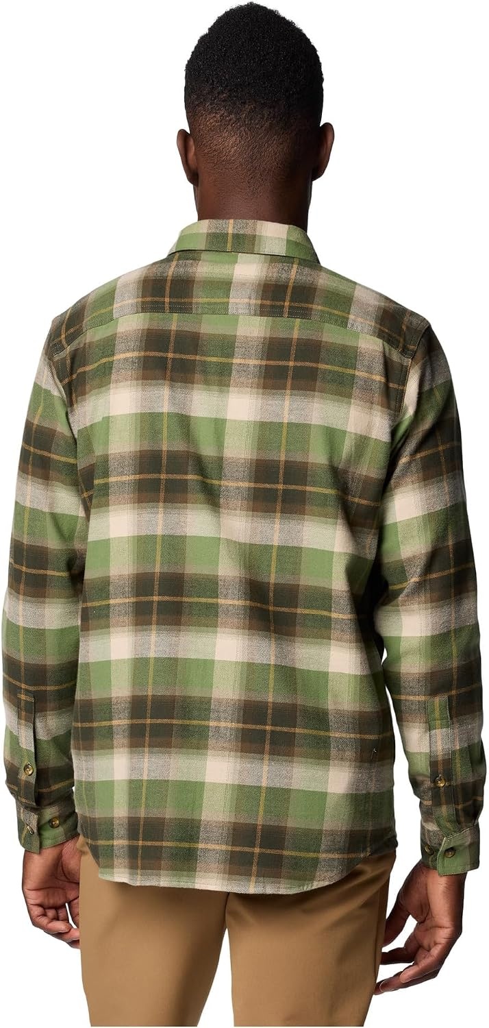 image:imageColumbia Mens Cornell Woods Flannel Long Sleeve ShirtStone Green Classic Multi Tartan