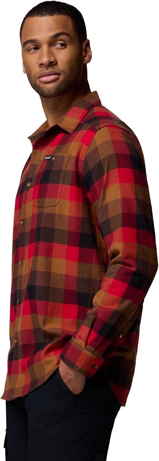 image:imageColumbia Mens Cornell Woods Flannel Long Sleeve ShirtTobacco Multi Buffalo Check