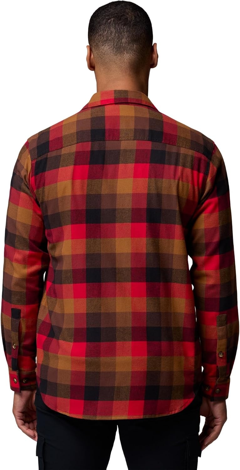image:imageColumbia Mens Cornell Woods Flannel Long Sleeve ShirtTobacco Multi Buffalo Check