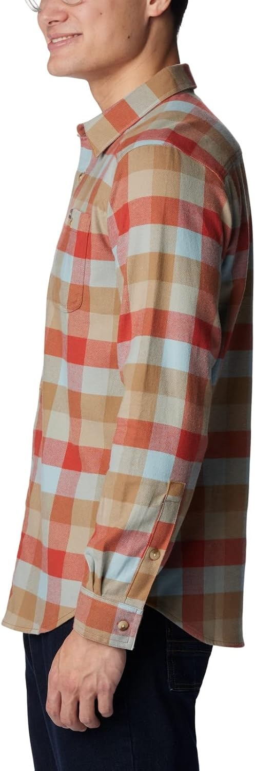 image:imageColumbia Mens Cornell Woods Flannel Long Sleeve ShirtWarp Red Buffalo Check