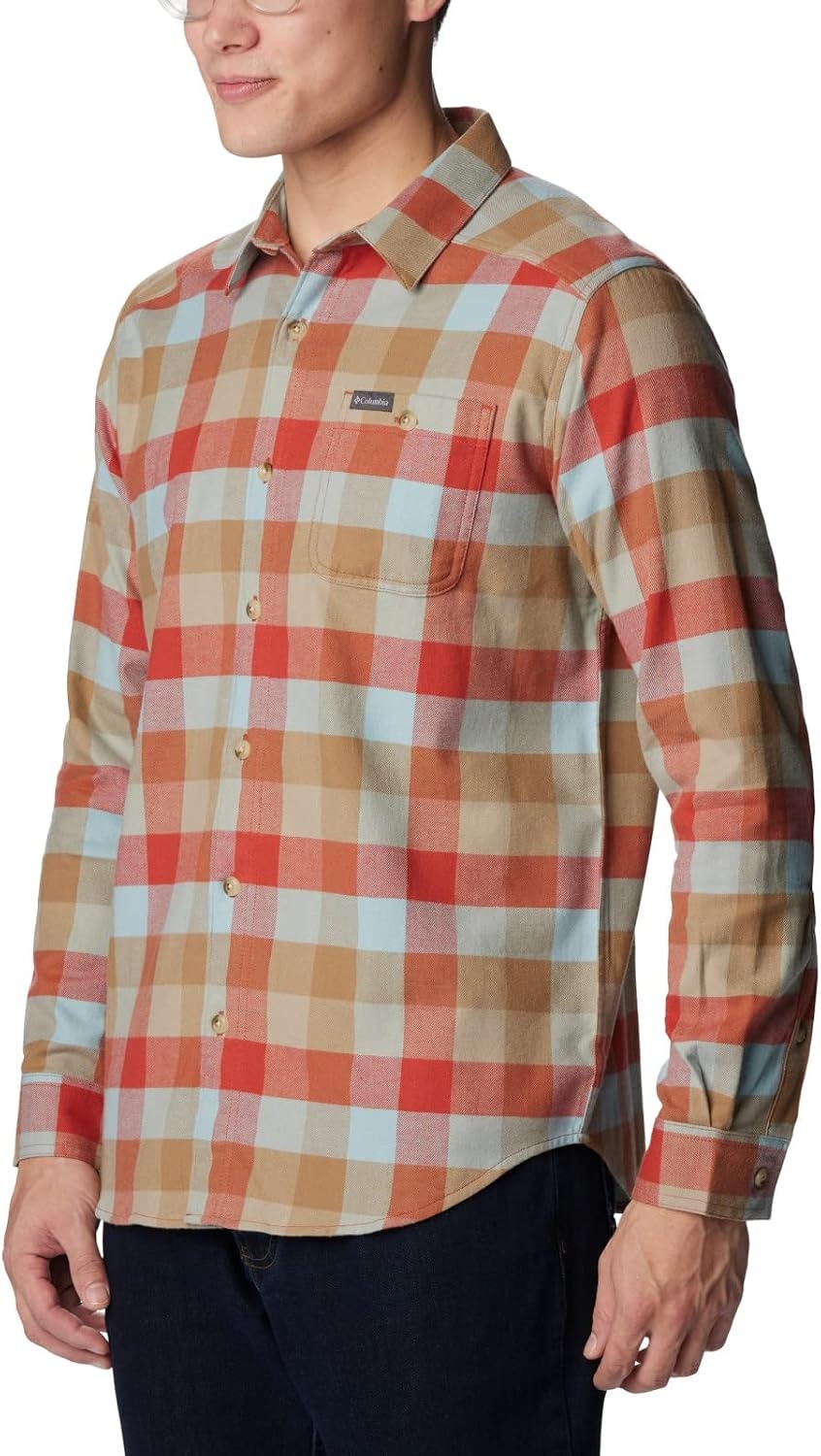 image:imageColumbia Mens Cornell Woods Flannel Long Sleeve ShirtWarp Red Buffalo Check
