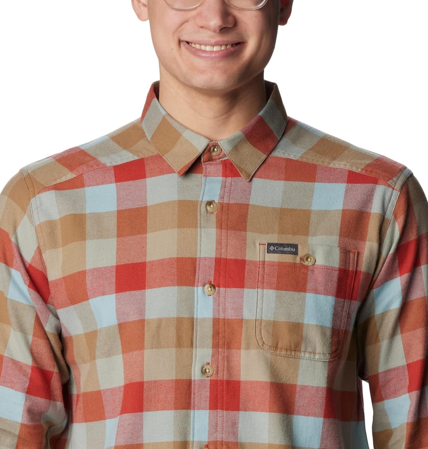 image:imageColumbia Mens Cornell Woods Flannel Long Sleeve ShirtWarp Red Buffalo Check