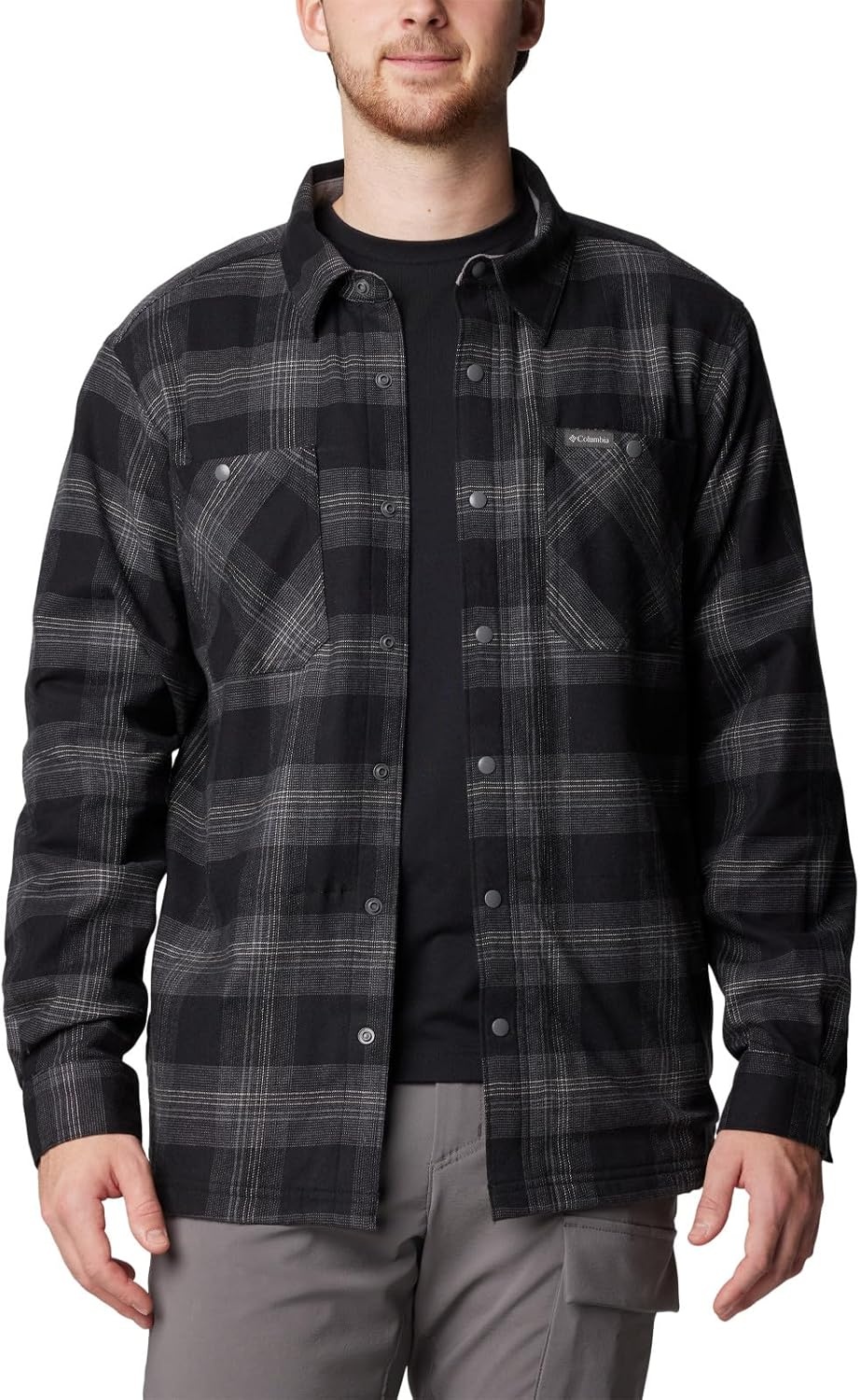 image:imageColumbia Mens Cornell Woods Fleece Lined Shirt JacketBlackuffalo Tartan
