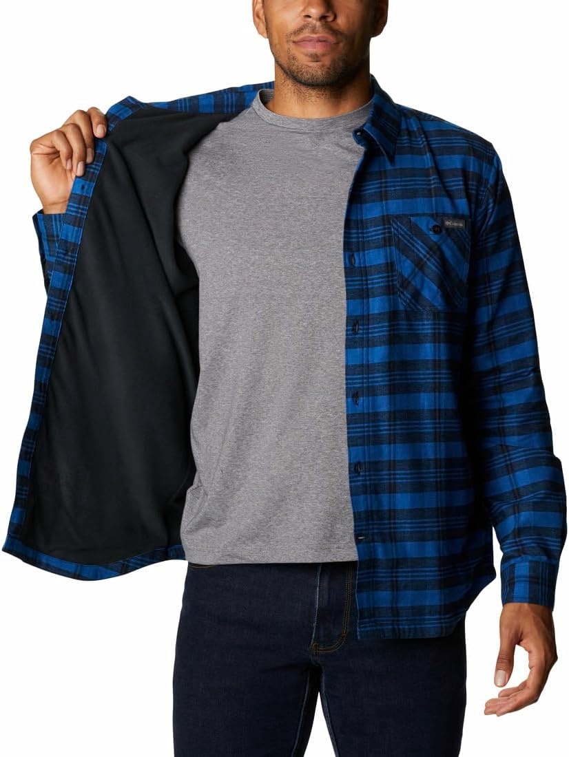 image:imageColumbia Mens Cornell Woods Fleece Lined Shirt JacketBright Indigo Medium Tartan