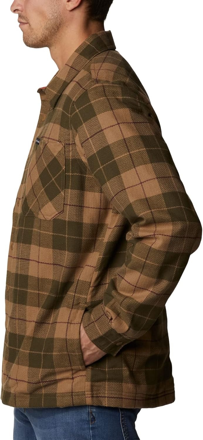 image:imageColumbia Mens Cornell Woods Fleece Lined Shirt JacketDeltaWarp Red Woodsman Tartan