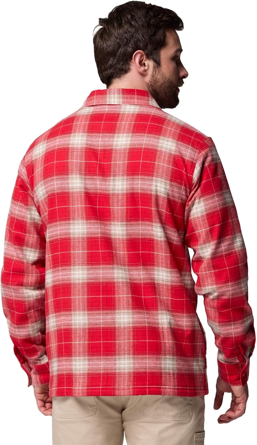 image:imageColumbia Mens Cornell Woods Fleece Lined Shirt JacketMountain Red Lumberjack Tartan