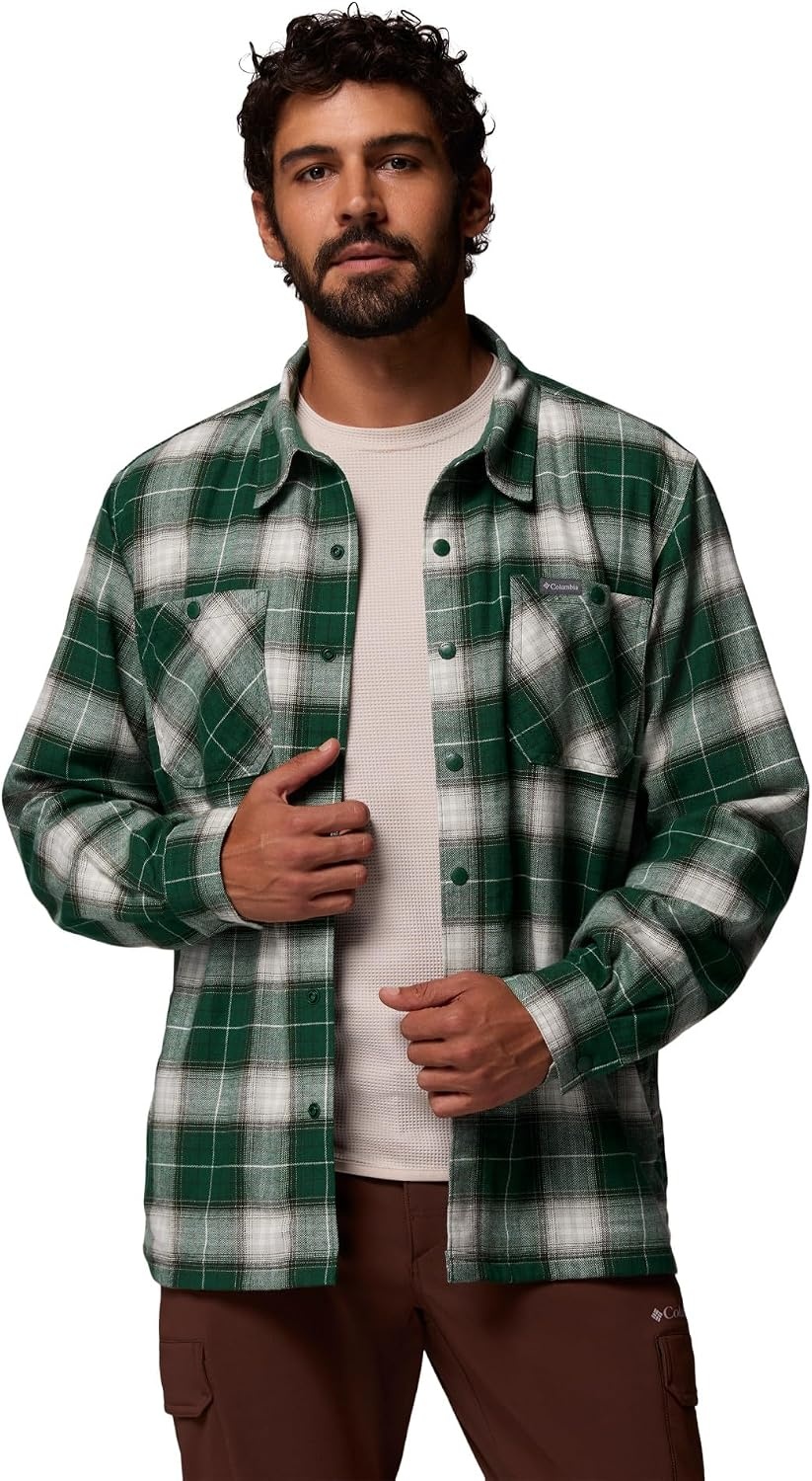 image:imageColumbia Mens Cornell Woods Fleece Lined Shirt JacketRain Forest Lumberjack Tartan