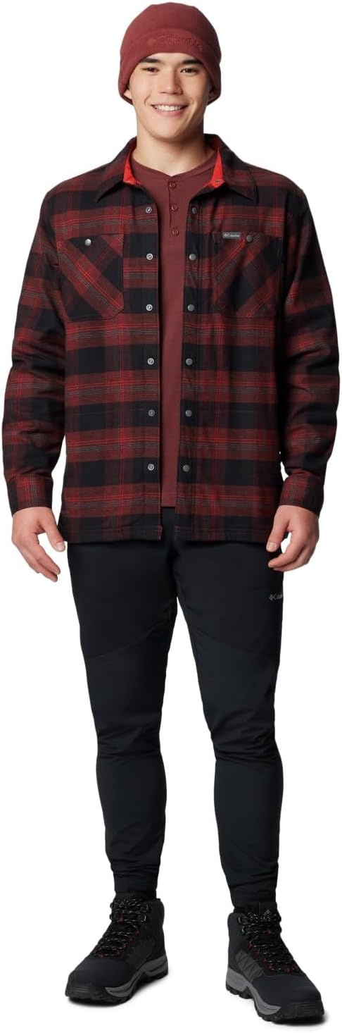 image:imageColumbia Mens Cornell Woods Fleece Lined Shirt JacketSpice Buffalo Tartan