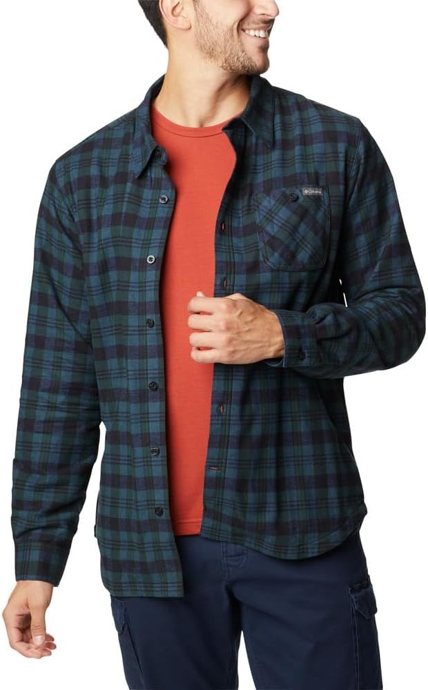 image:imageColumbia Mens Cornell Woods Fleece Lined Shirt JacketSpruce Medium Tartan