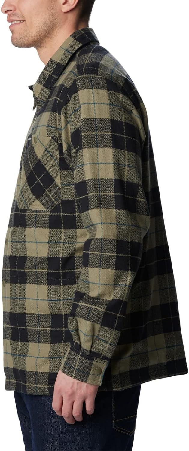image:imageColumbia Mens Cornell Woods Fleece Lined Shirt JacketStone GreenDark Stone Woodsman Tartan