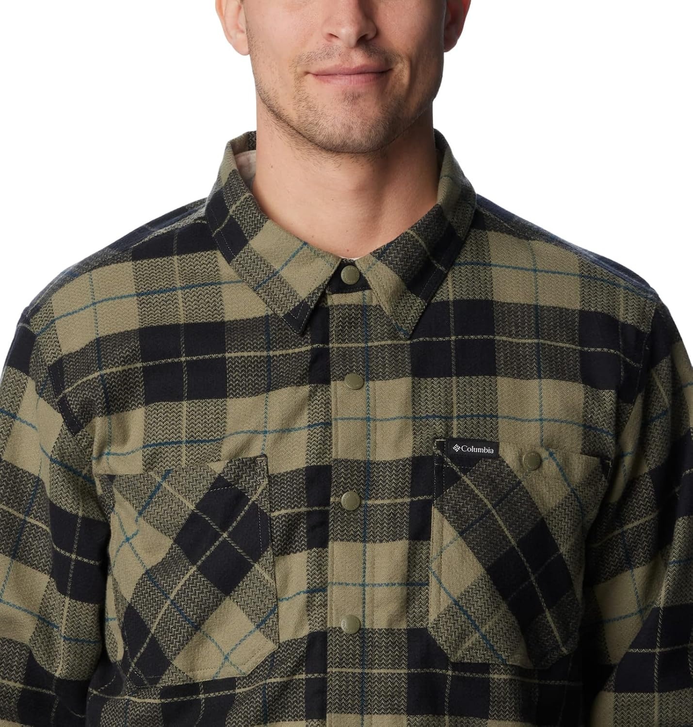 image:imageColumbia Mens Cornell Woods Fleece Lined Shirt JacketStone GreenDark Stone Woodsman Tartan