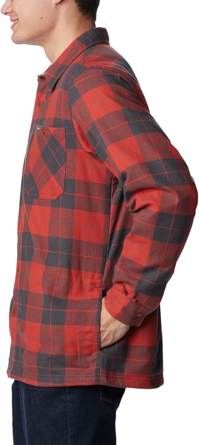 image:imageColumbia Mens Cornell Woods Fleece Lined Shirt JacketWarp RedDelta Woodsman Tartan
