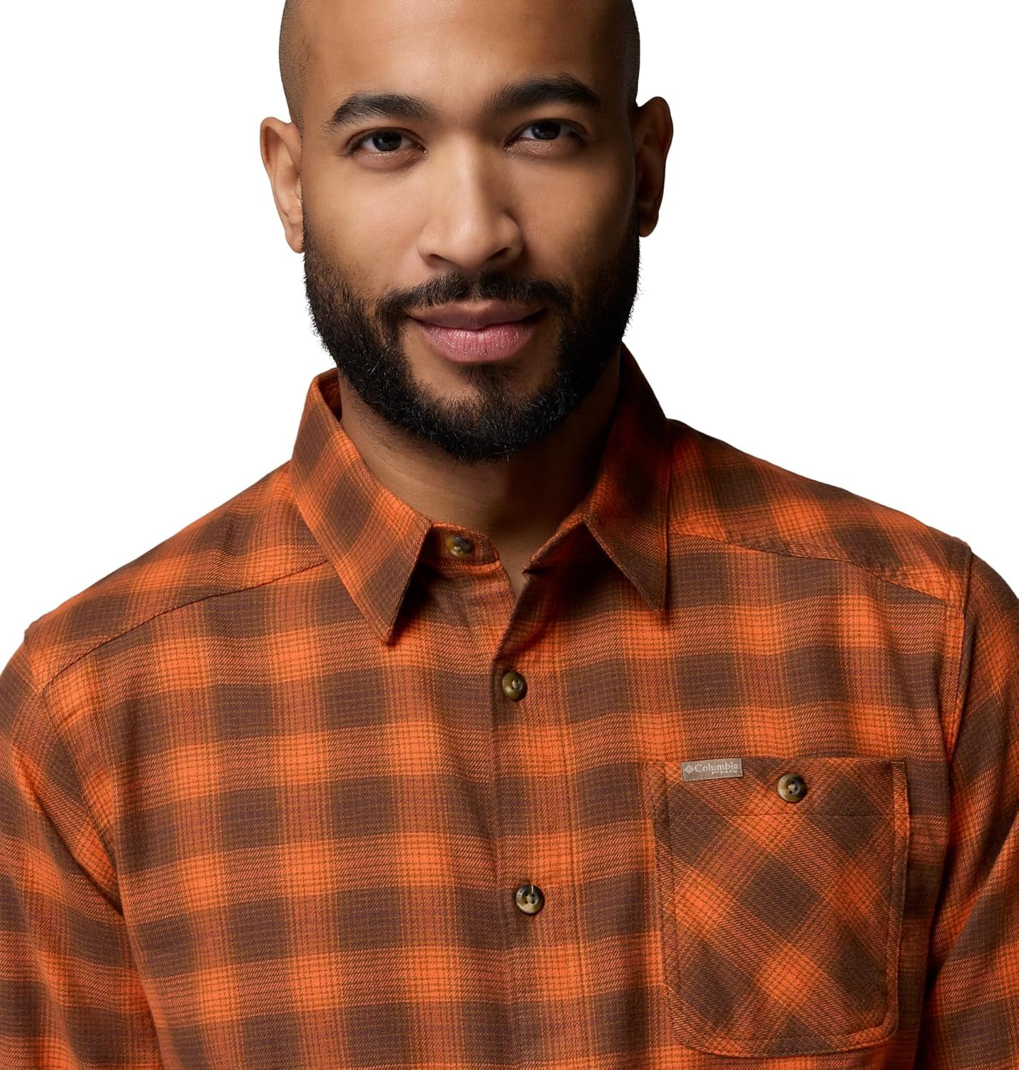 image:imageColumbia Mens Hunt Line Flannel Long Sleeve ShirtBlaze