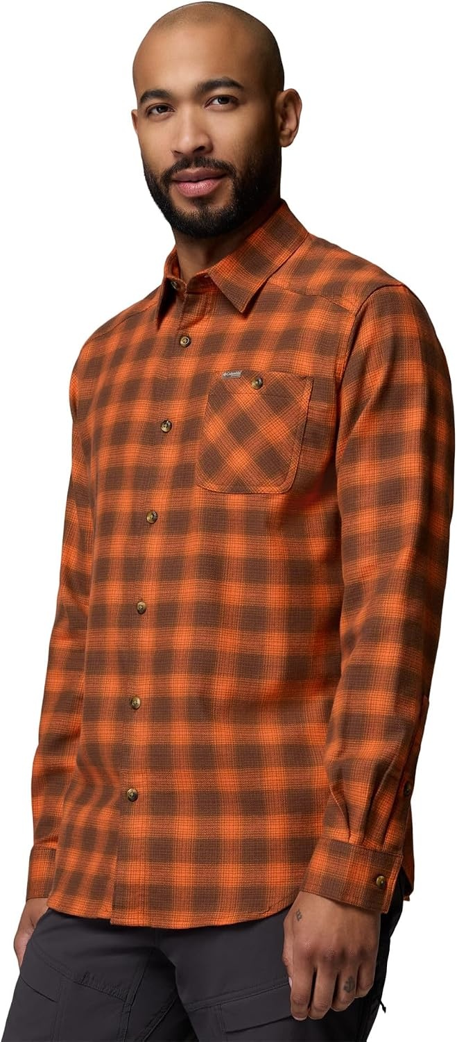 image:imageColumbia Mens Hunt Line Flannel Long Sleeve ShirtBlaze