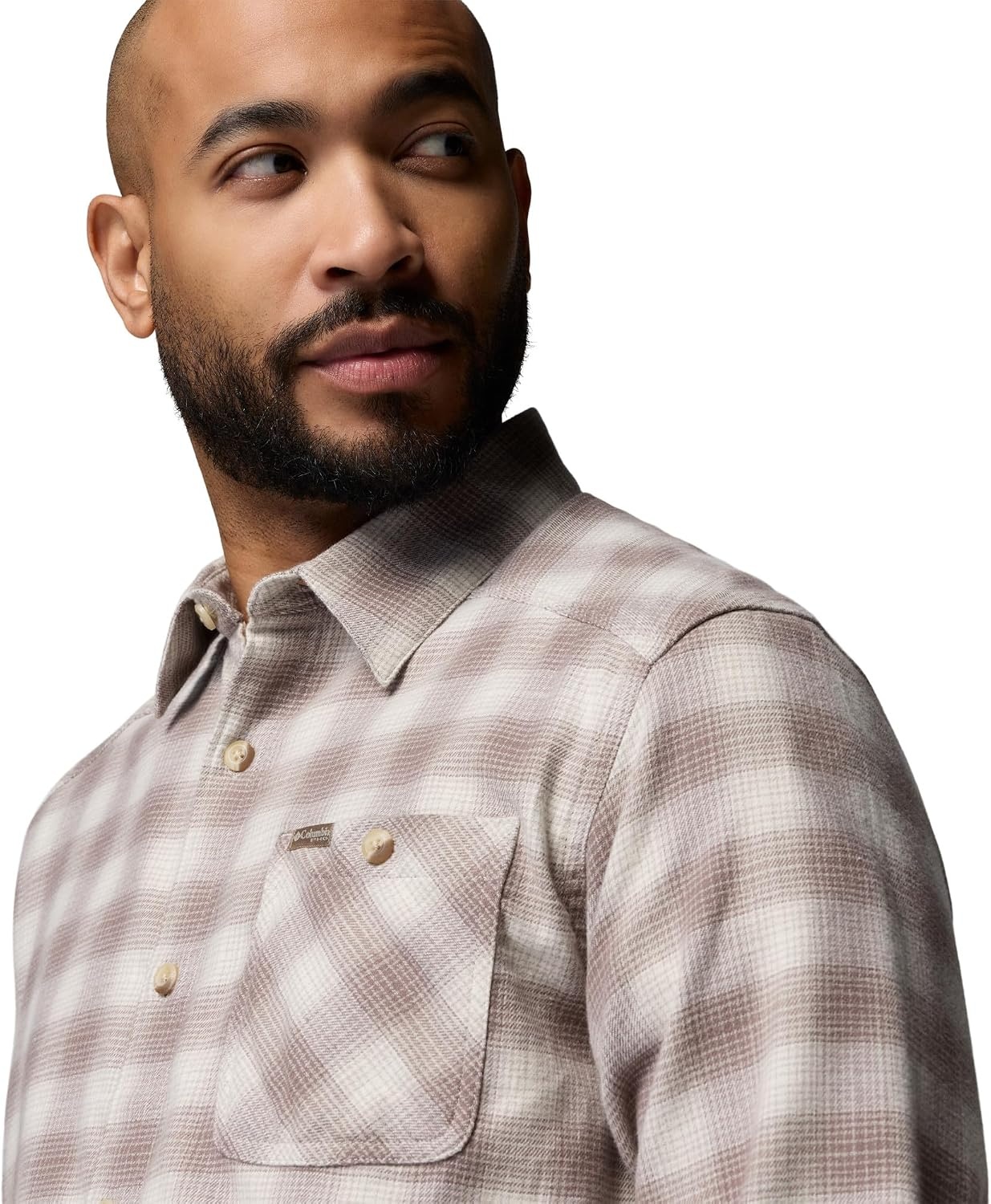 image:imageColumbia Mens Hunt Line Flannel Long Sleeve ShirtFlint Grey