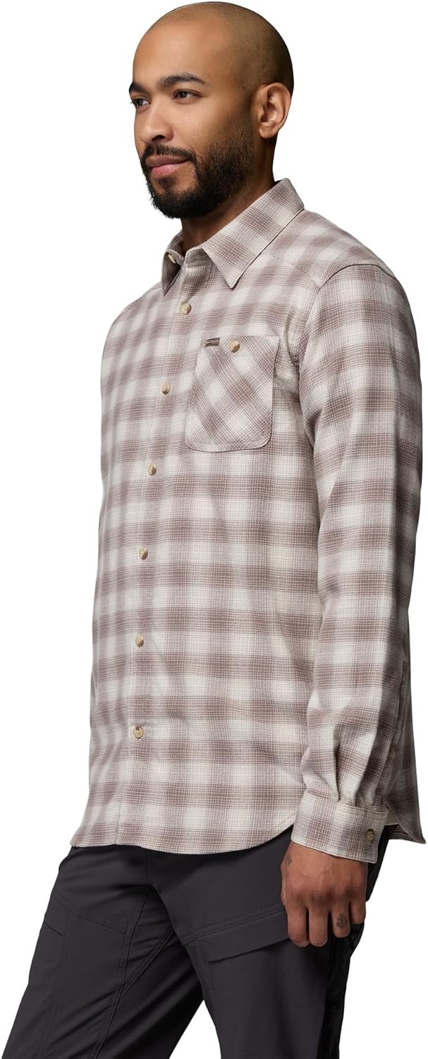 image:imageColumbia Mens Hunt Line Flannel Long Sleeve ShirtFlint Grey