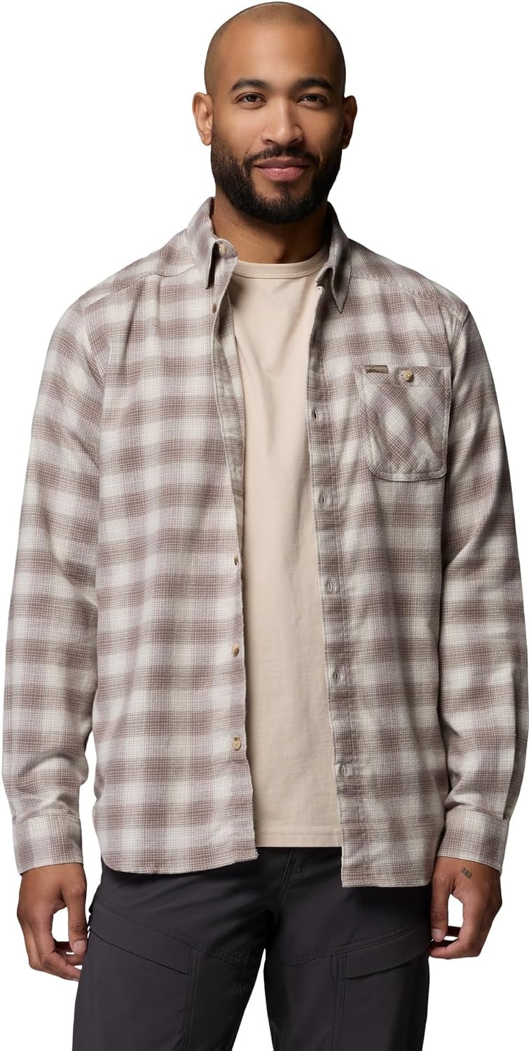 image:imageColumbia Mens Hunt Line Flannel Long Sleeve ShirtFlint Grey