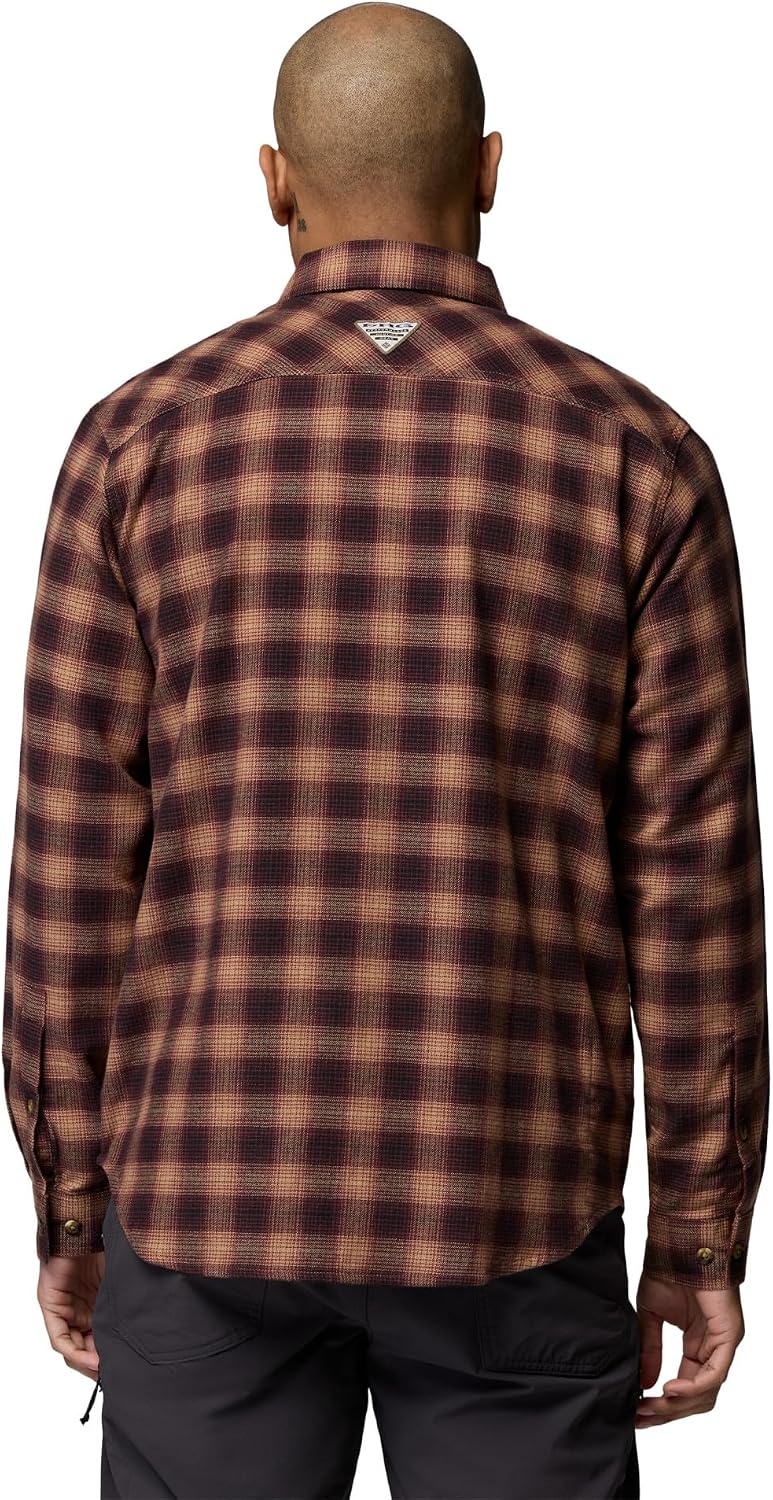 image:imageColumbia Mens Hunt Line Flannel Long Sleeve ShirtRed Rocks