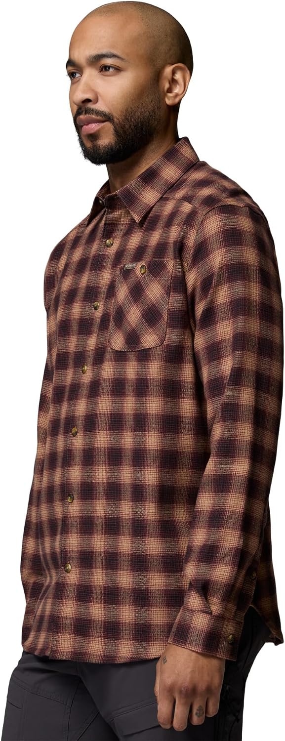 image:imageColumbia Mens Hunt Line Flannel Long Sleeve ShirtRed Rocks
