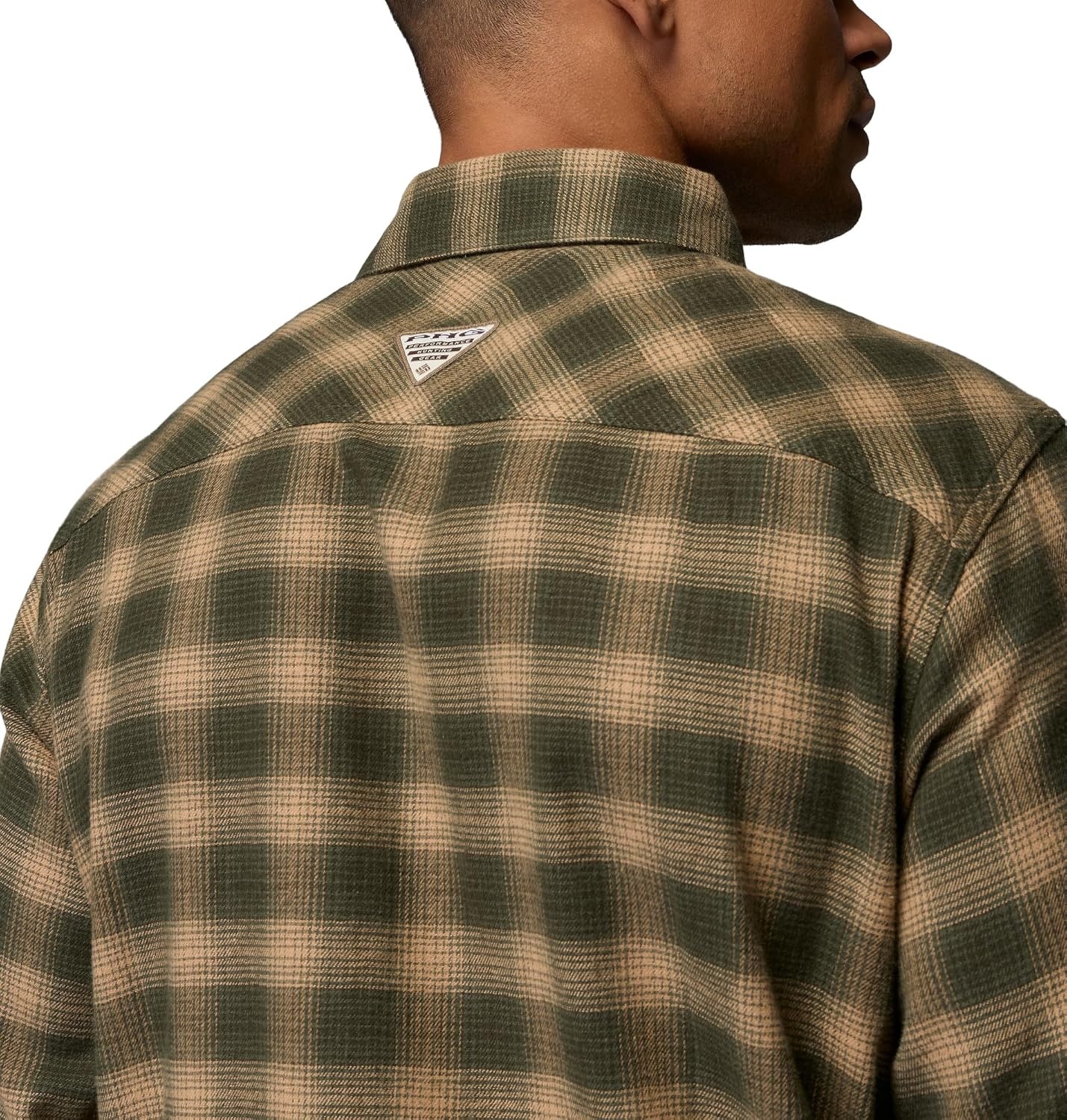 image:imageColumbia Mens Hunt Line Flannel Long Sleeve ShirtSurplus Green