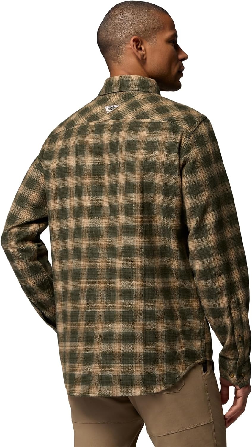image:imageColumbia Mens Hunt Line Flannel Long Sleeve ShirtSurplus Green