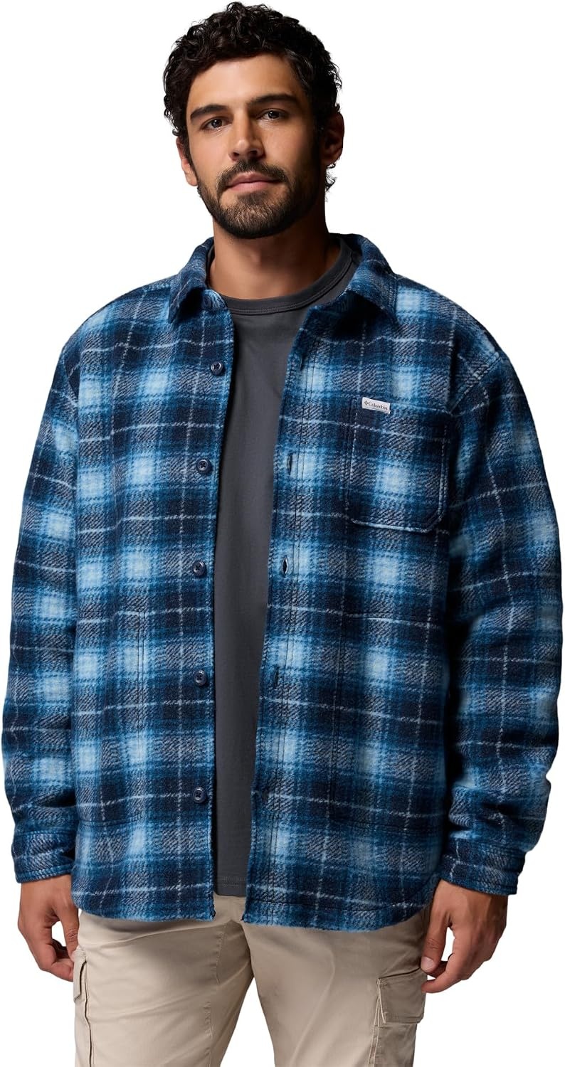 image:imageColumbia Mens Hunter Arch Shirt JacketCollegiate Navy Bivy Plaid