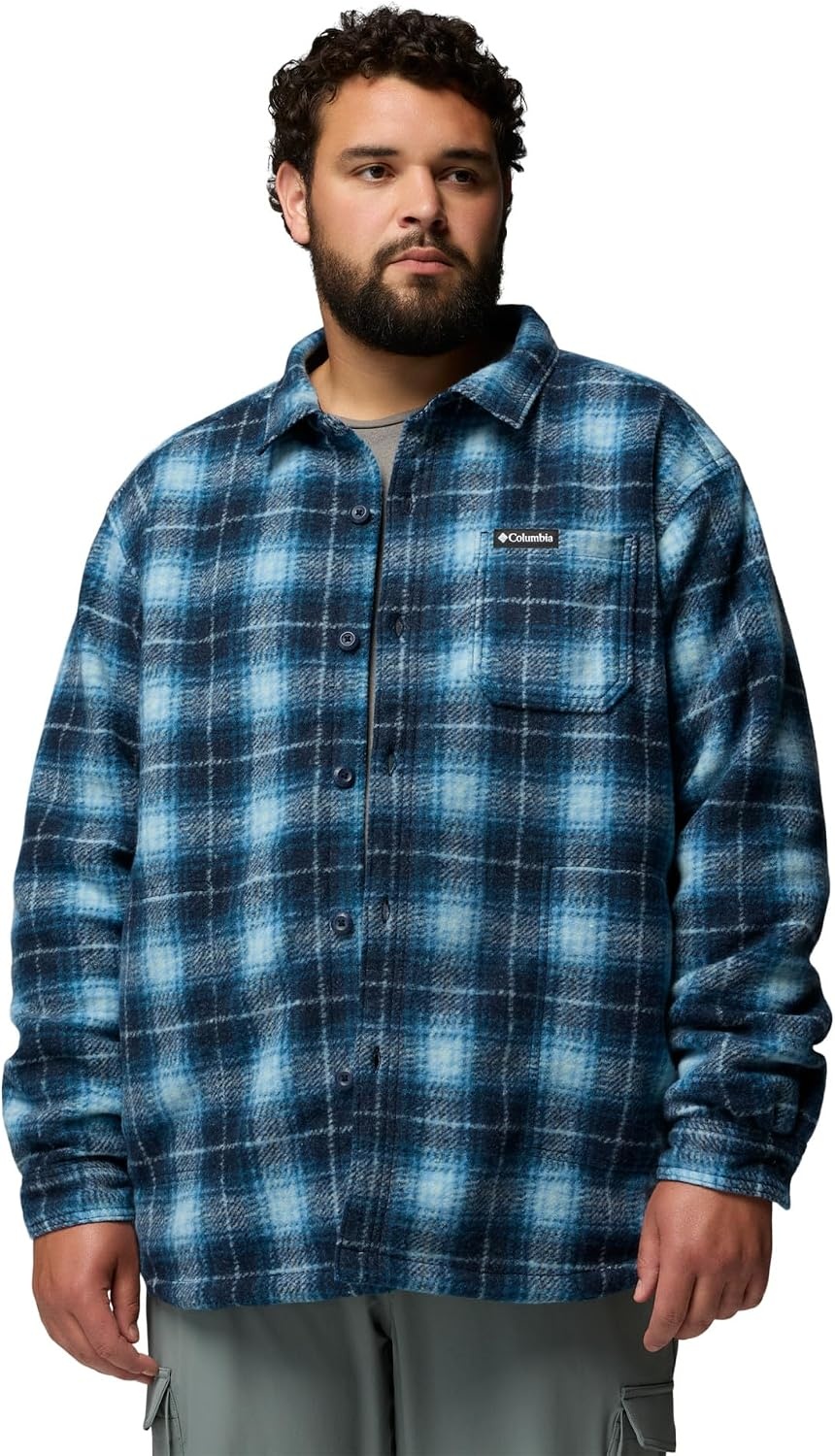 image:imageColumbia Mens Hunter Arch Shirt JacketCollegiate Navy Bivy Plaid